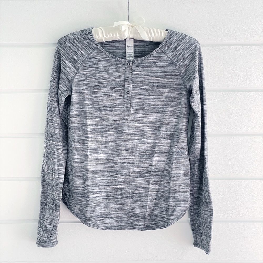 Ivivva By Lululemon SDSG Grey Soft Rulu Breathable Calmness Long Sleeve Top NWOT
